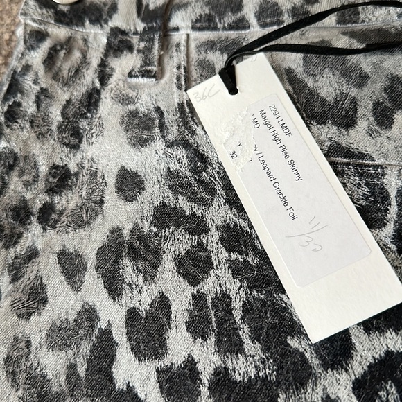 L’agence Margot High Rise Skinny Jeans Leopard Crackle Foil - Picture 7 of 10